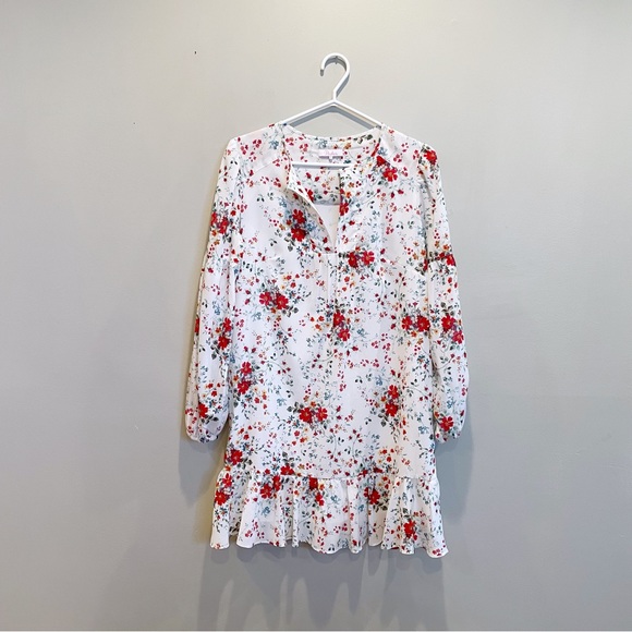 Parker Nola Floral Long Sleeve Shift Dress - Picture 1 of 8